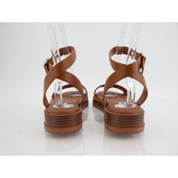 Steve Madden Tristian Sandals Womens 10M Brown Leather Ankle Strap Flatform Shoe - Picture 5 of 11